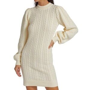 Women's WAYF Mock Neck Cableknit Sweater Dress
